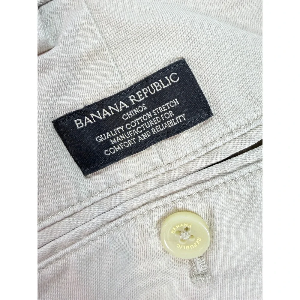 Banana‎ Republic Fulton Chino Pants Mens 40x32 Khaki Tan Stretch Slim Fit